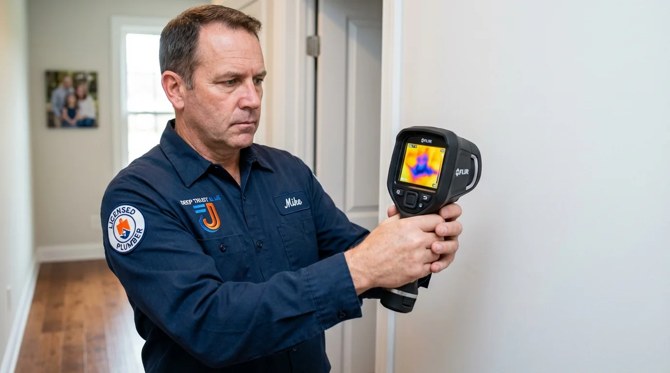 Thermal imaging leak detection by Johns Plumbing LLC in Creve Coeur
